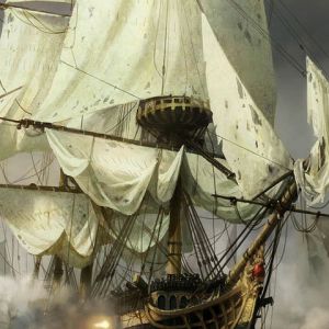 Sailing Ship in Battle