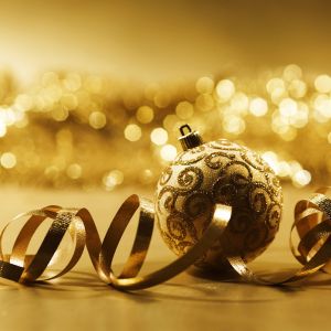 Golden christmas bauble