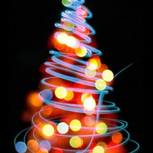 Svetlá vianočného stromčeka